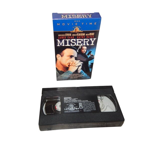 MISERY vintage VHS in original paper case Stephen King James Caan Kathy Bates - Picture 2 of 6